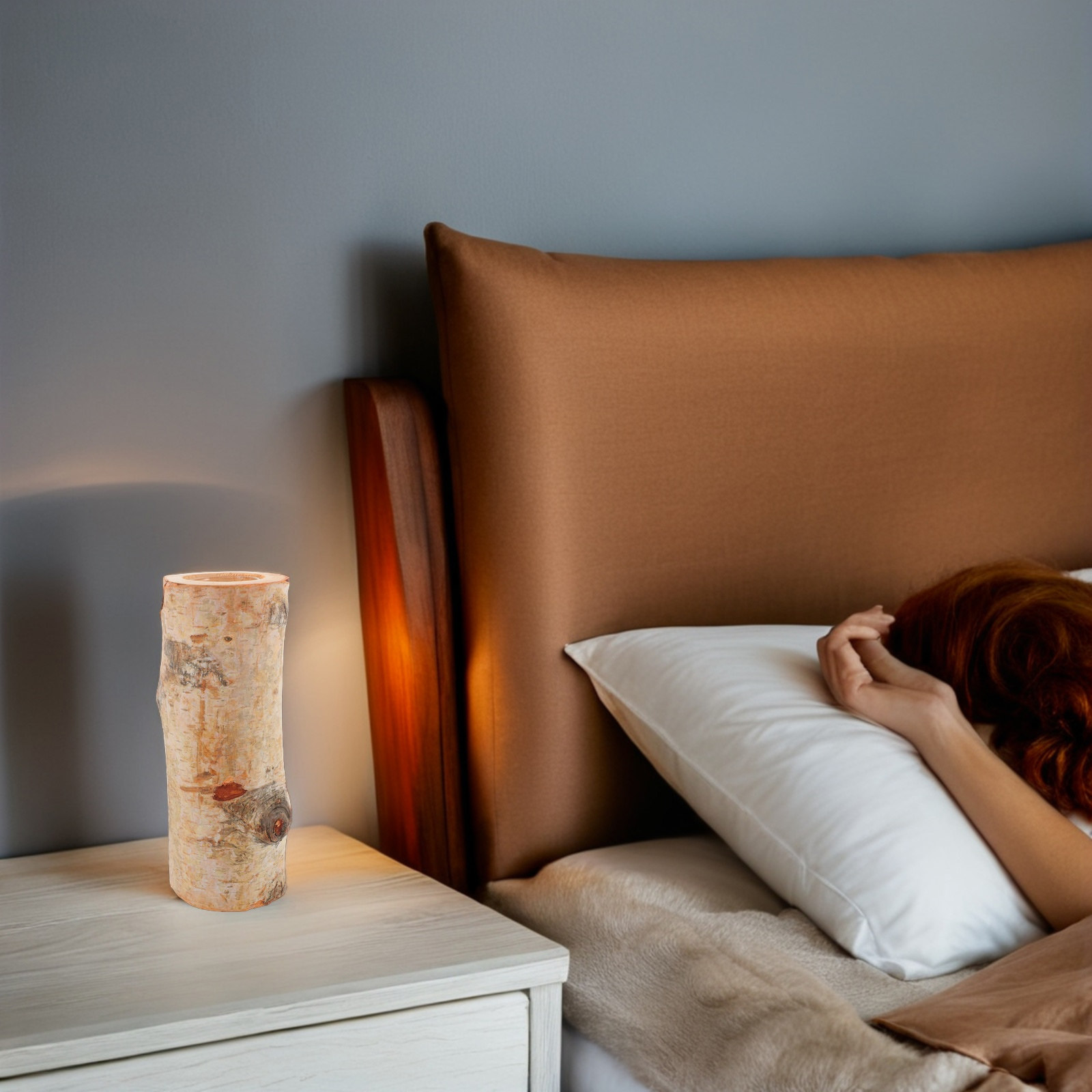 Lighting Decoration Stand - طقم حامل خشبي ريفي بتصميم جذع