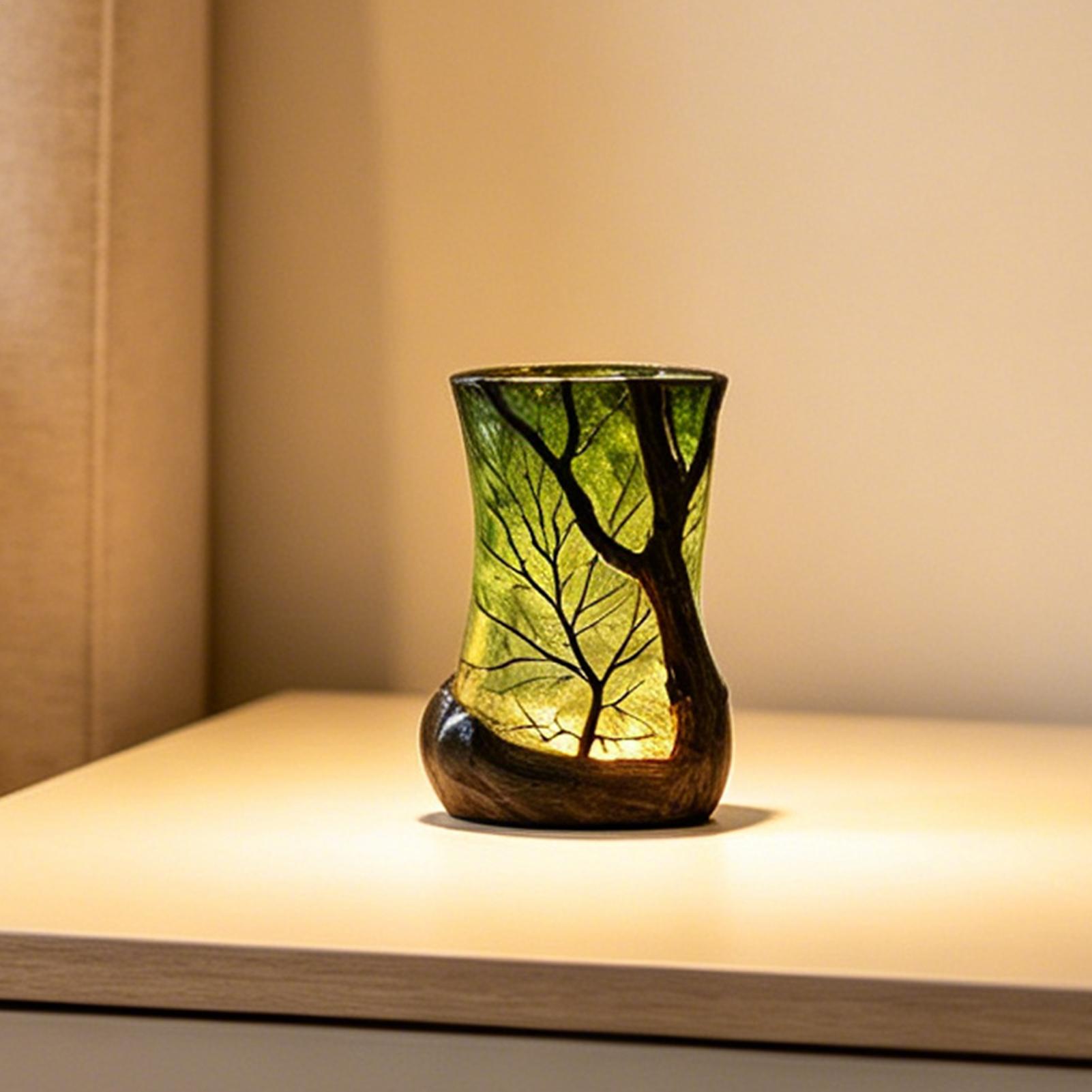 Lighting Decoration In Bedroom - مصباح طاولة جانبي على شكل غابة،