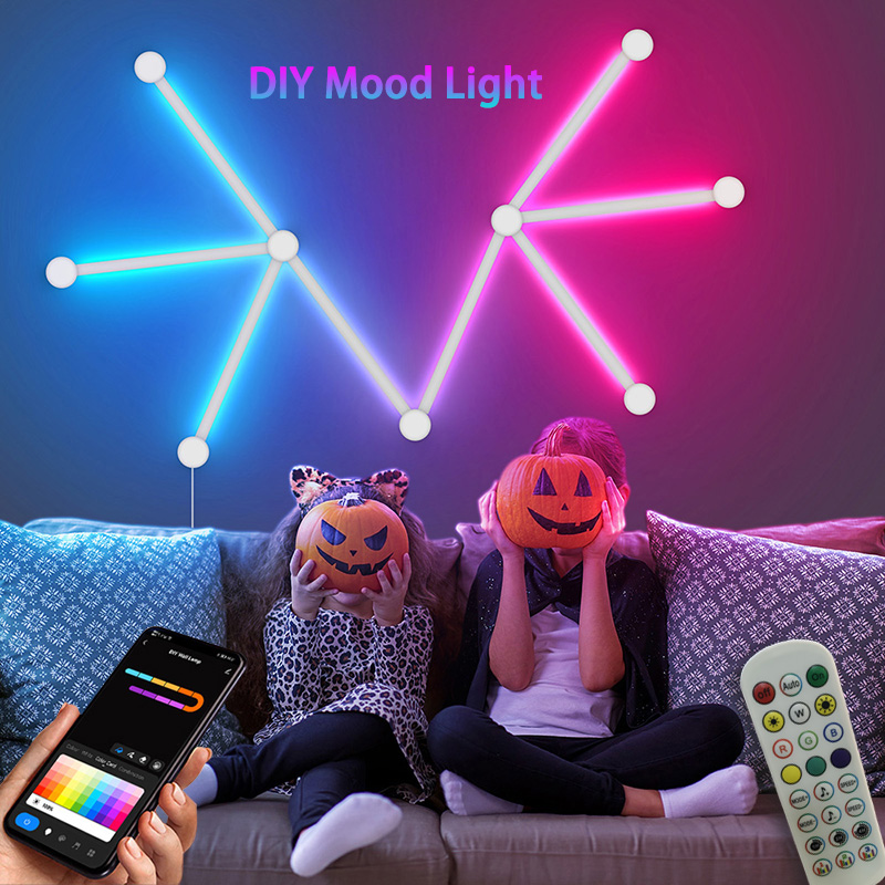 Led Lighting Wall Decor - مصباح حائط RGB ذكي، شريط إضاءة