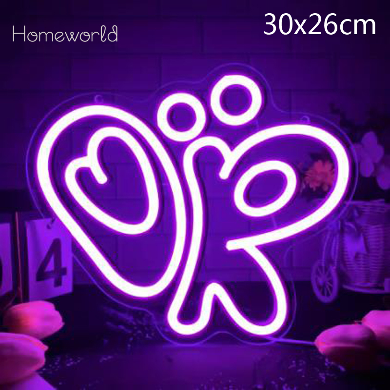 Ok Lighting Decor - أوليفيا موافق النيون علامات USB بالطاقة