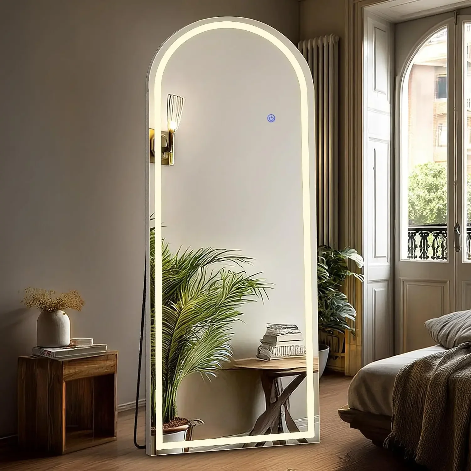 Lighting Decoration Stand - مرآة حائط كاملة الجسم مع إضاءة