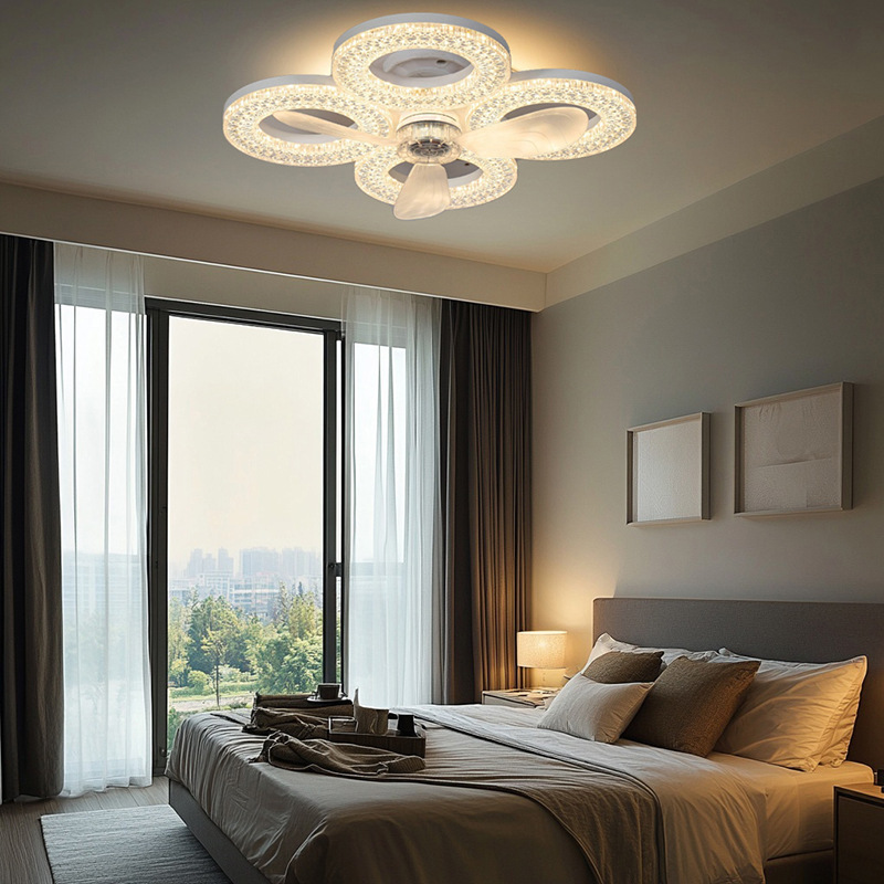 Decor Lighting Ceiling Fans - مروحة سقف مزدوجة القاعدة مع إضاءة