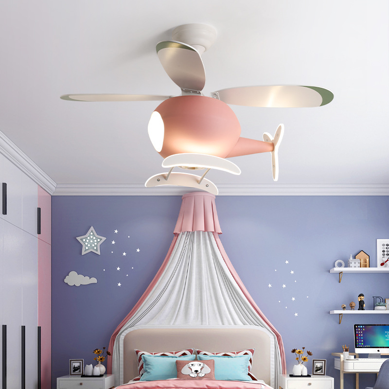 Decor Lighting Ceiling Fans - مصباح سقف LED بتصميم طائرة كرتونية