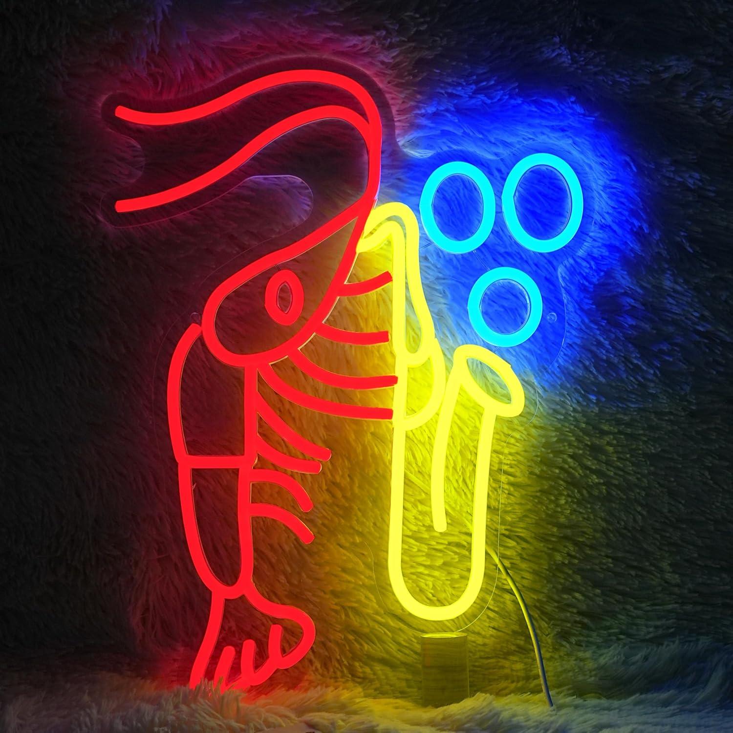 Vintage Lighting Decor - لافتة نيون LED بتصميم ساكسفون على