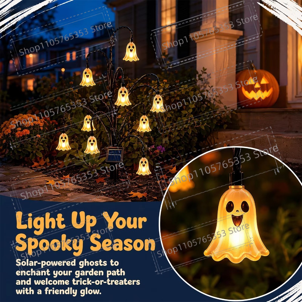 Lighting Tree Decor - فانوس شمسي للهالوين، أضواء حديقة خارجية
