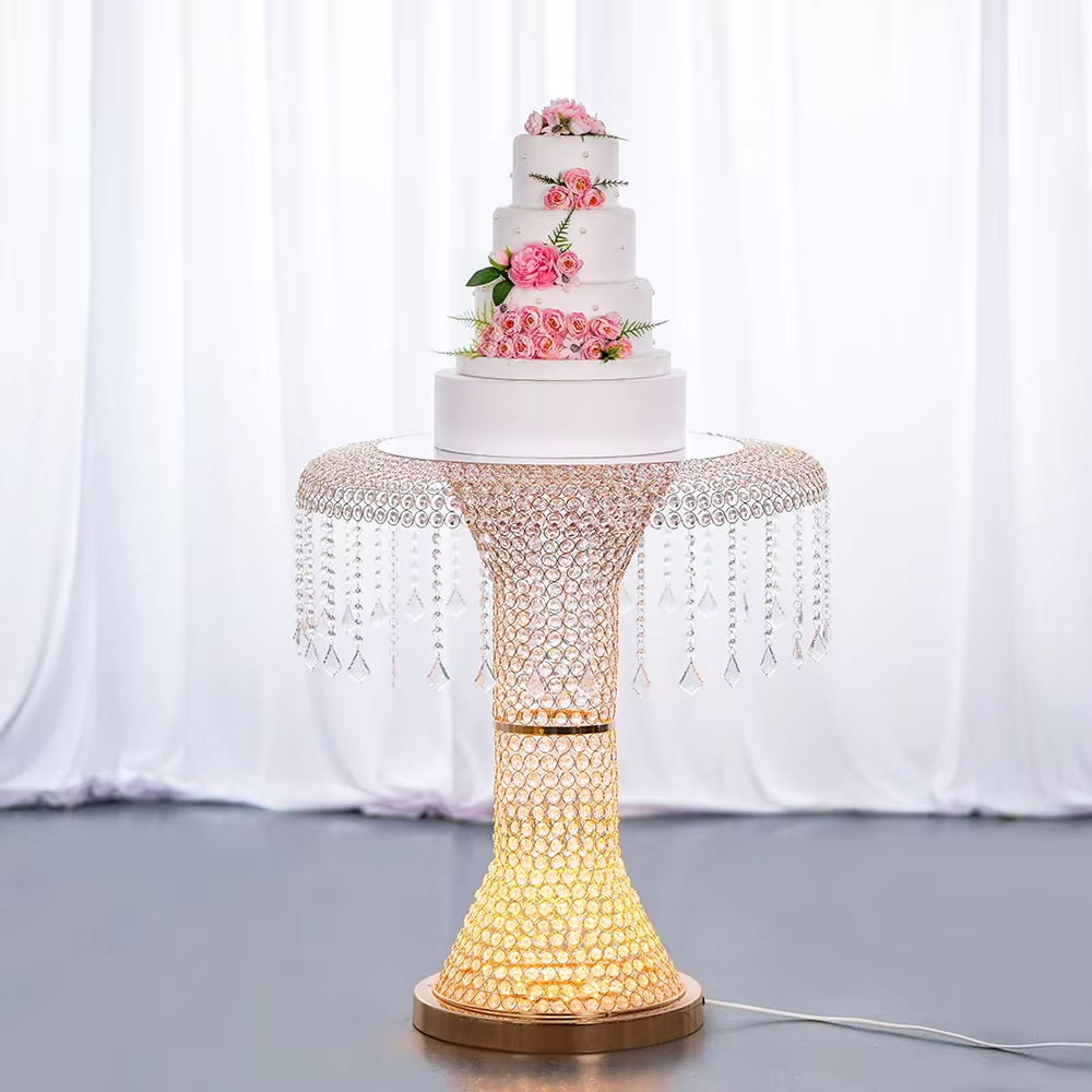 حامل كيك زفاف فاخر من الكريستا - مراجعة Lighting Decoration Stand وسعره