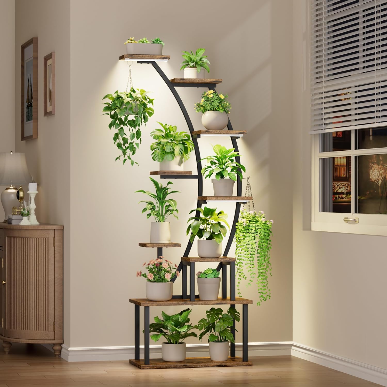 حامل نباتات داخلي مع أضواء نمو - مراجعة Lighting Decoration Stand وسعره
