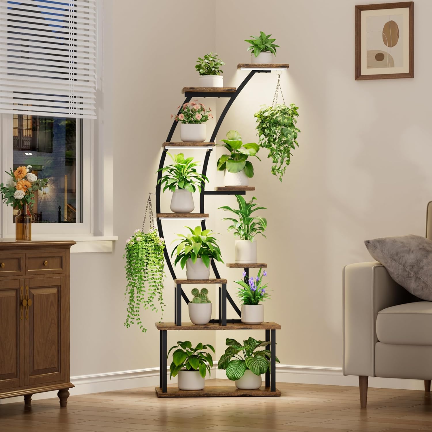 حامل نباتات داخلي مع أضواء نمو - مراجعة Lighting Decoration Stand وسعره