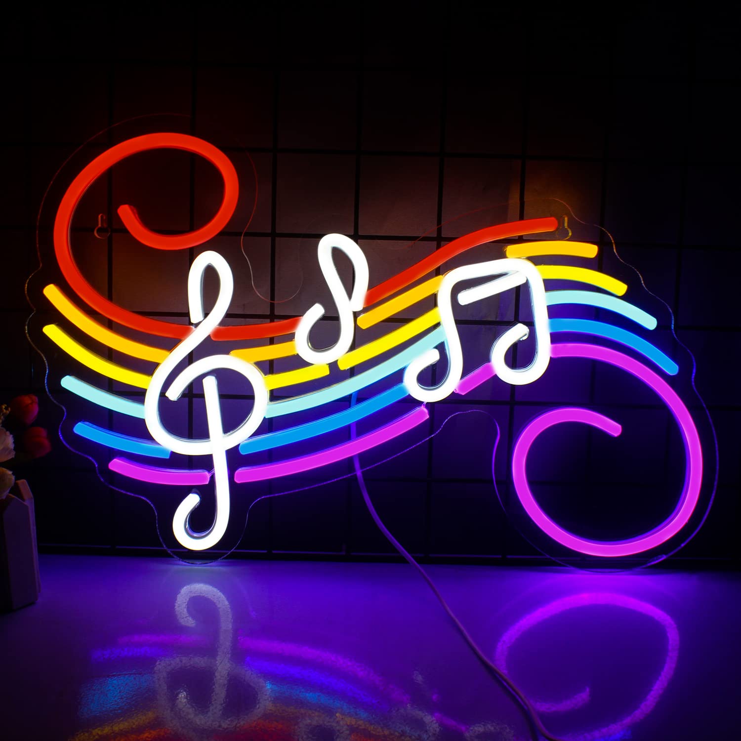 لافتة نيون على شكل نوتات موسيق - مراجعة Lighting Decoration Wedding وسعره
