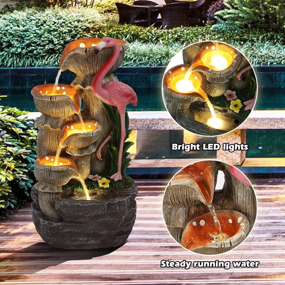 شلالات حديقة بـ 5 مستويات مع 5 - مراجعة Lighting Decoration Stand وسعره