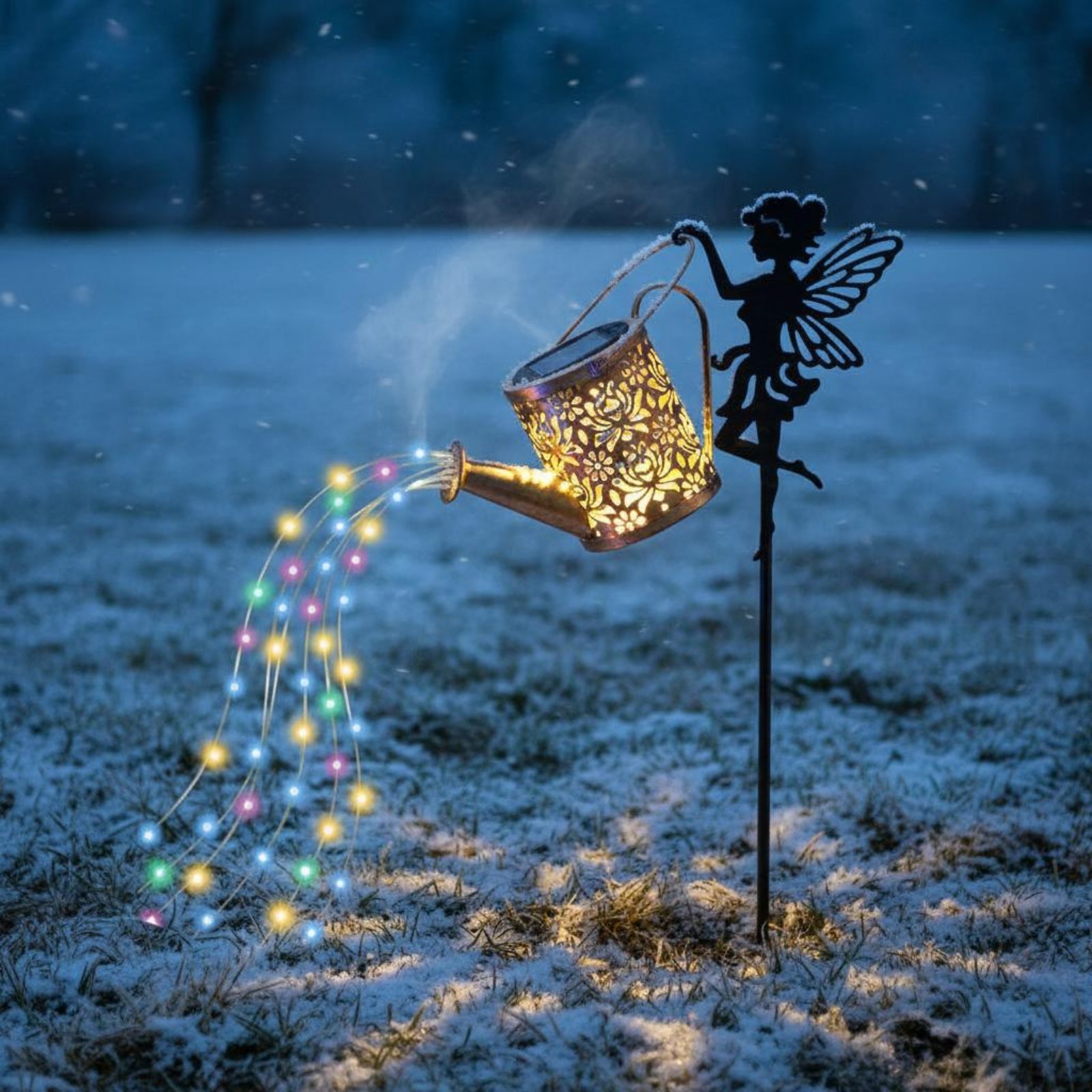 ضوء رشاش مياه يعمل بالطاقة الش - مراجعة Yard Lighting Decor وسعره