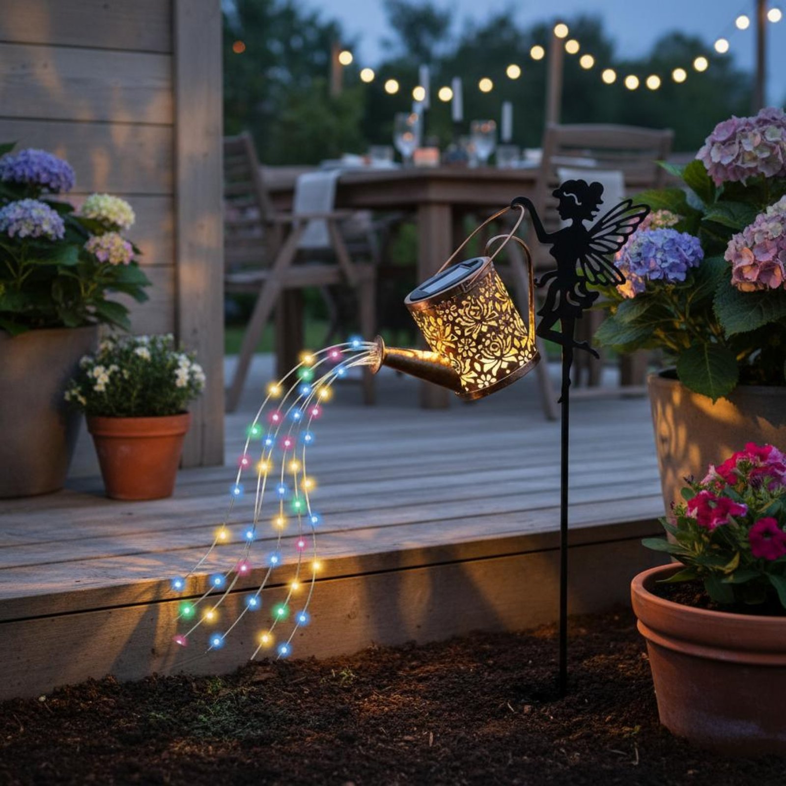 ضوء رشاش مياه يعمل بالطاقة الش - مراجعة Yard Lighting Decor وسعره