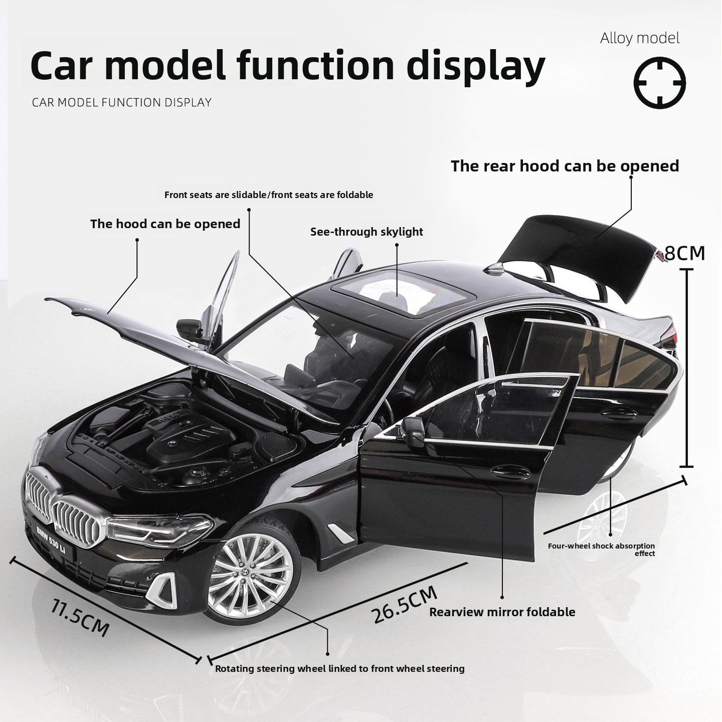 موافق 1:18 BMW 530li سبيكة نمو - مراجعة Ok Lighting Decor وسعره