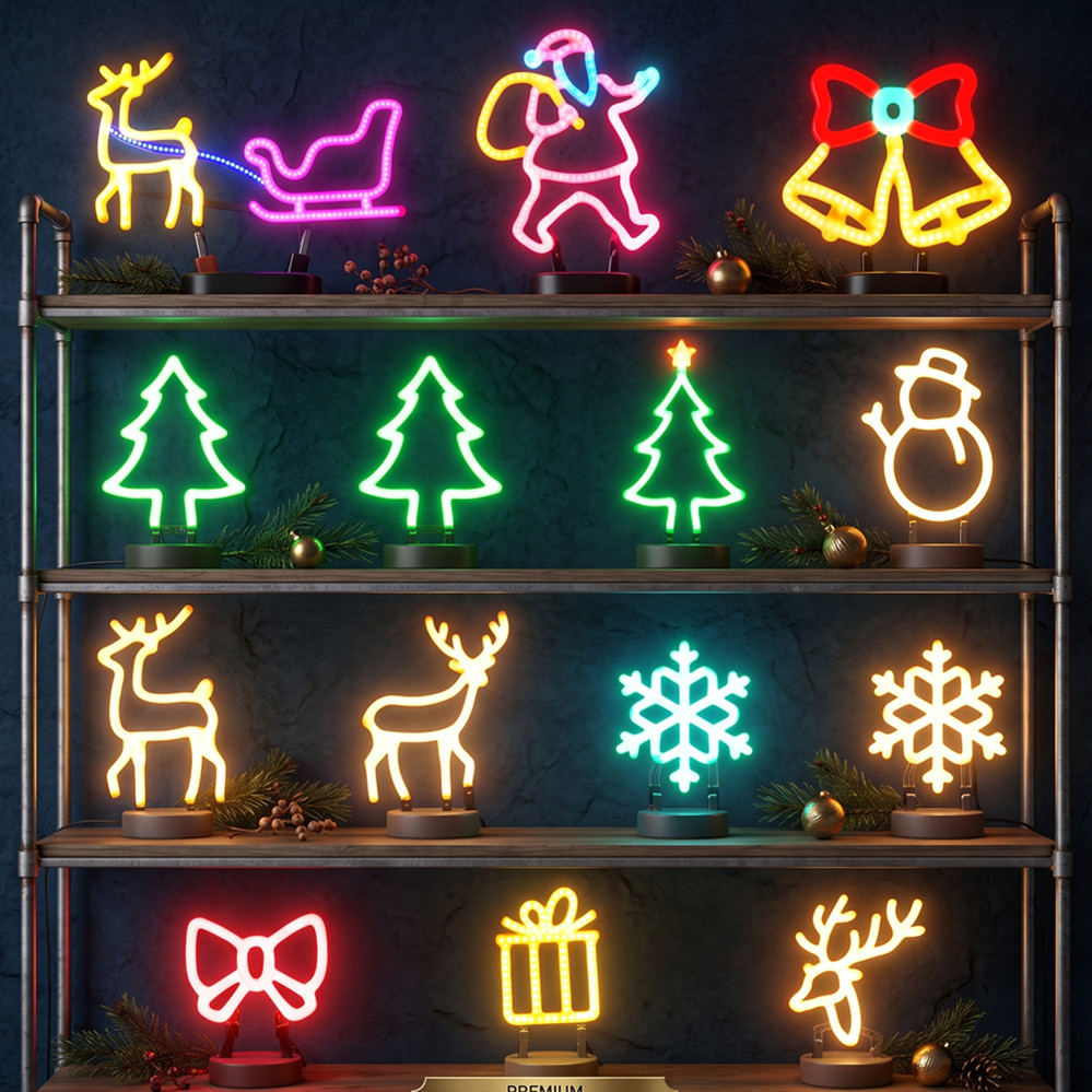 زينة عيد الميلاد، إضاءة نيون L - مراجعة Led Lighting Wall Decor وسعره