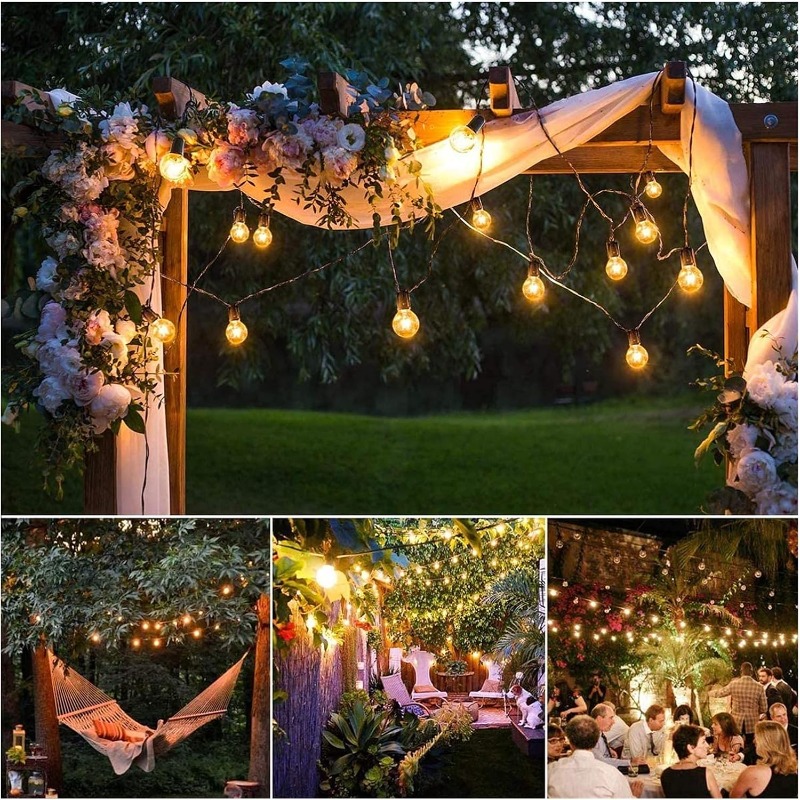 سلسلة إضاءة LED خارجية بطول 64 - مراجعة Outdoor Lighting Wedding Decor وسعره