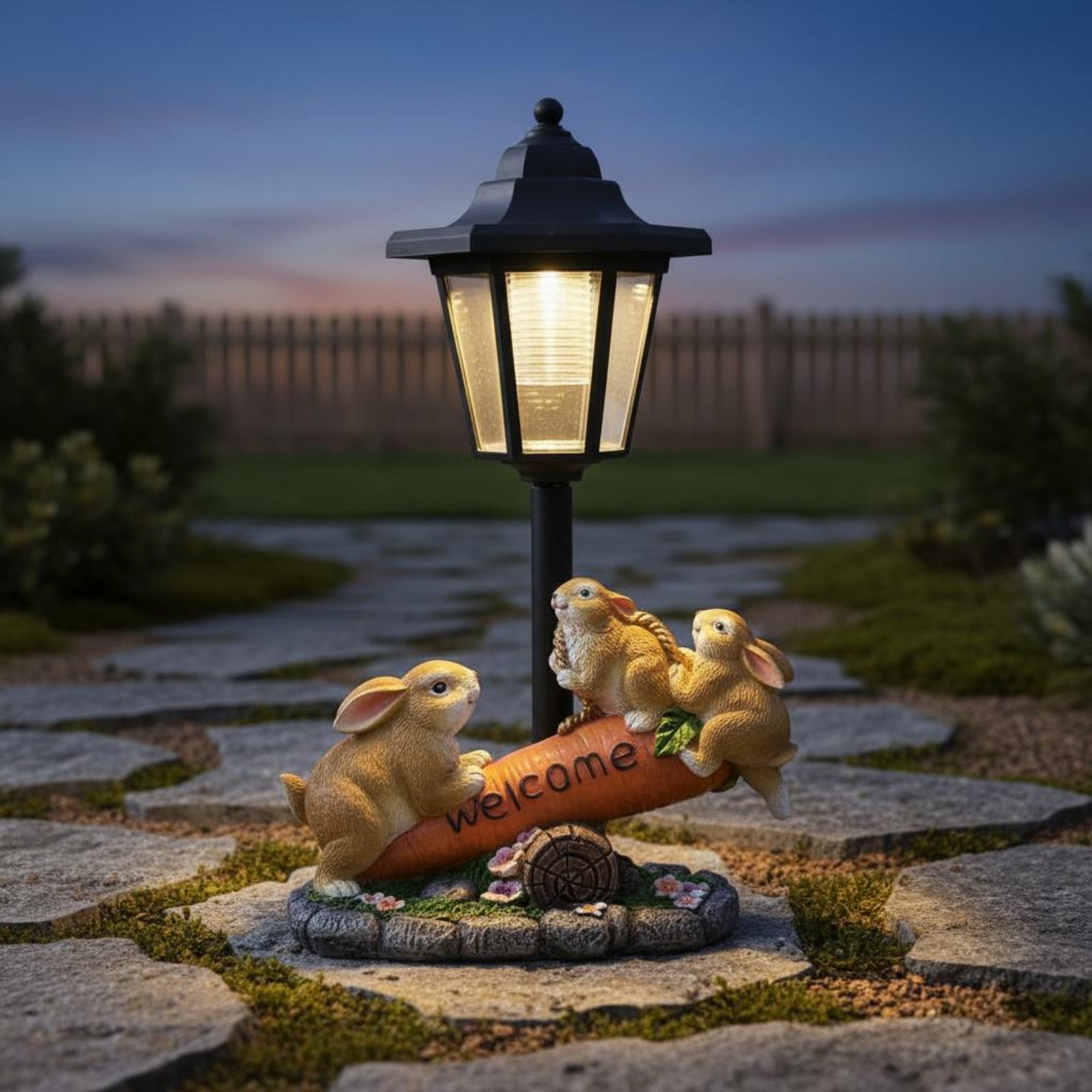 تمثال أرنب يعمل بالطاقة الشمسي - مراجعة Yard Lighting Decor وسعره