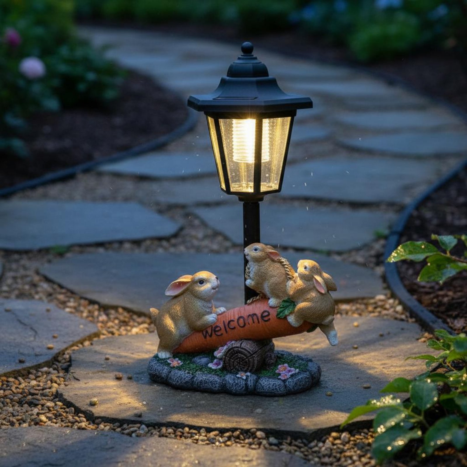 تمثال أرنب يعمل بالطاقة الشمسي - مراجعة Yard Lighting Decor وسعره