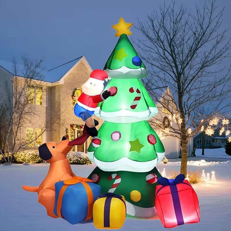 نموذج كلب قابل للنفخ لشجرة عيد - مراجعة Lighting Tree Decor وسعره