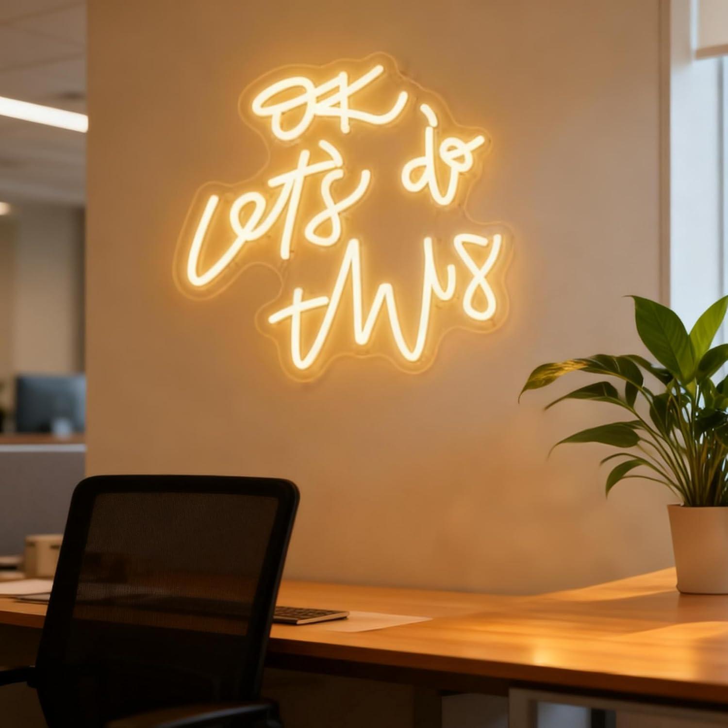 حسنًا، لنفعلها! لافتة نيون تحف - مراجعة Ok Lighting Decor وسعره