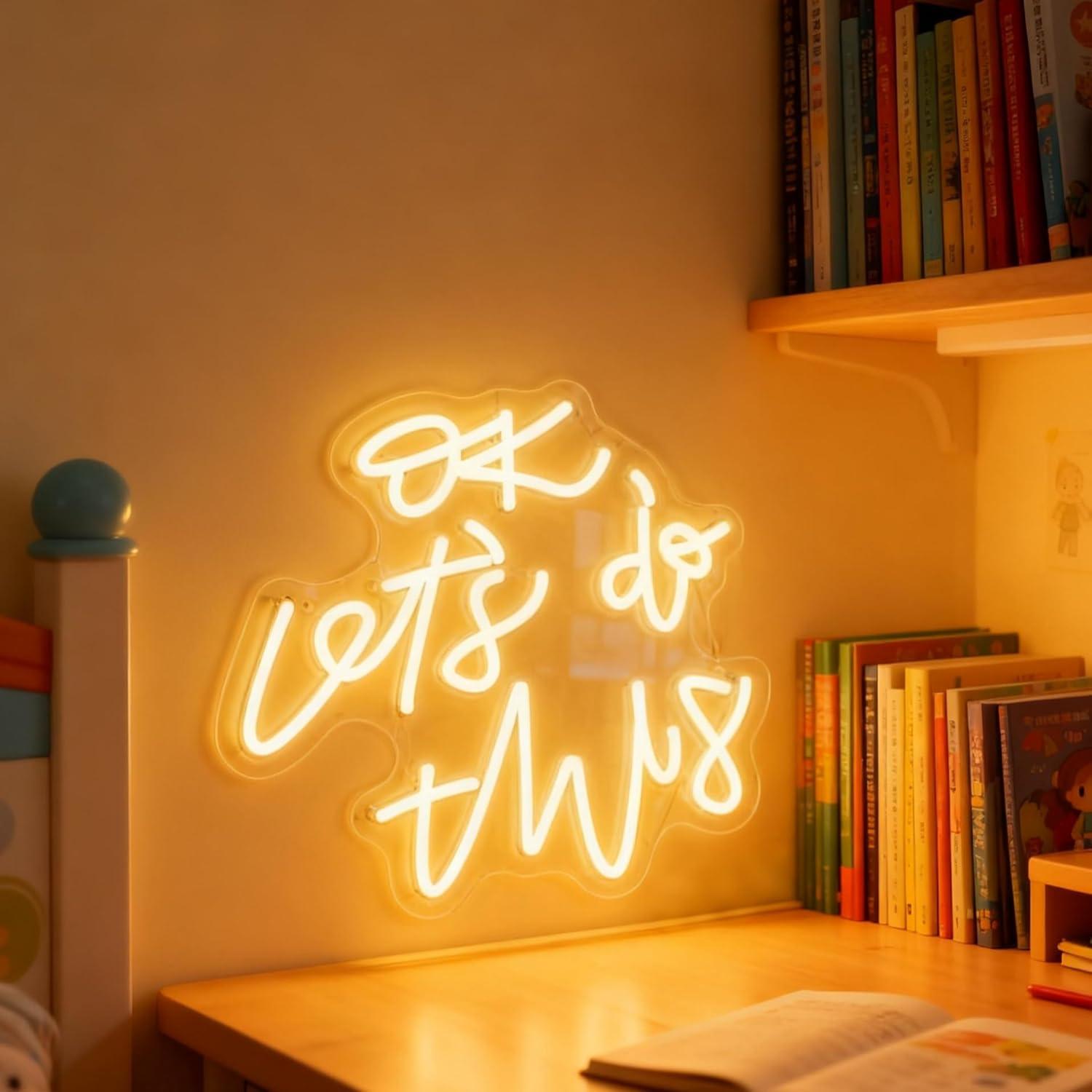 حسنًا، لنفعلها! لافتة نيون تحف - مراجعة Ok Lighting Decor وسعره