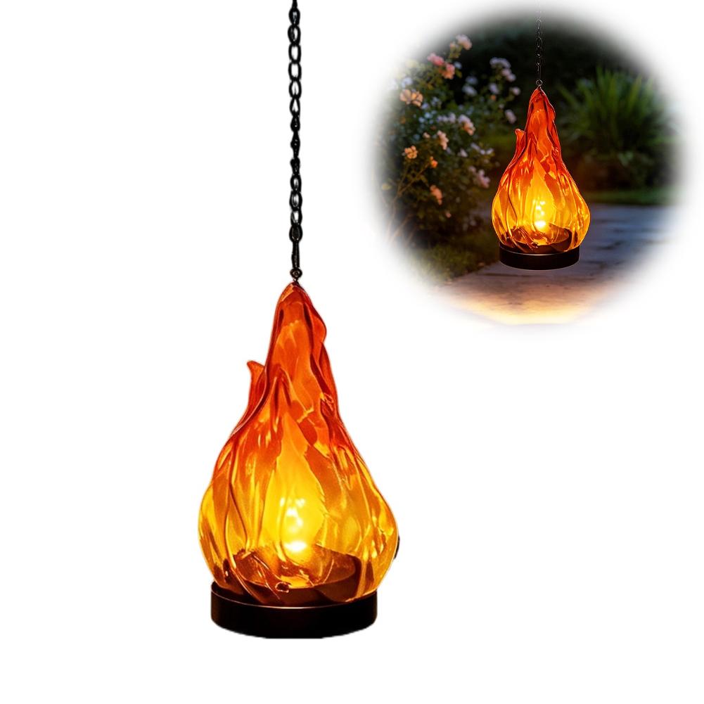 مصباح شمسي معلق بتأثير اللهب،  - مراجعة Yard Lighting Decor وسعره