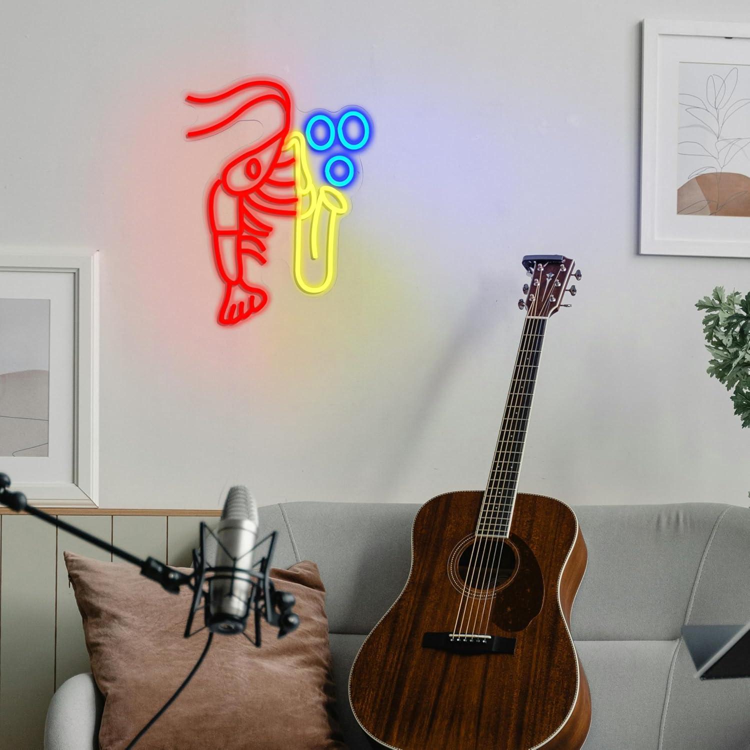 لافتة نيون LED بتصميم ساكسفون  - مراجعة Vintage Lighting Decor وسعره