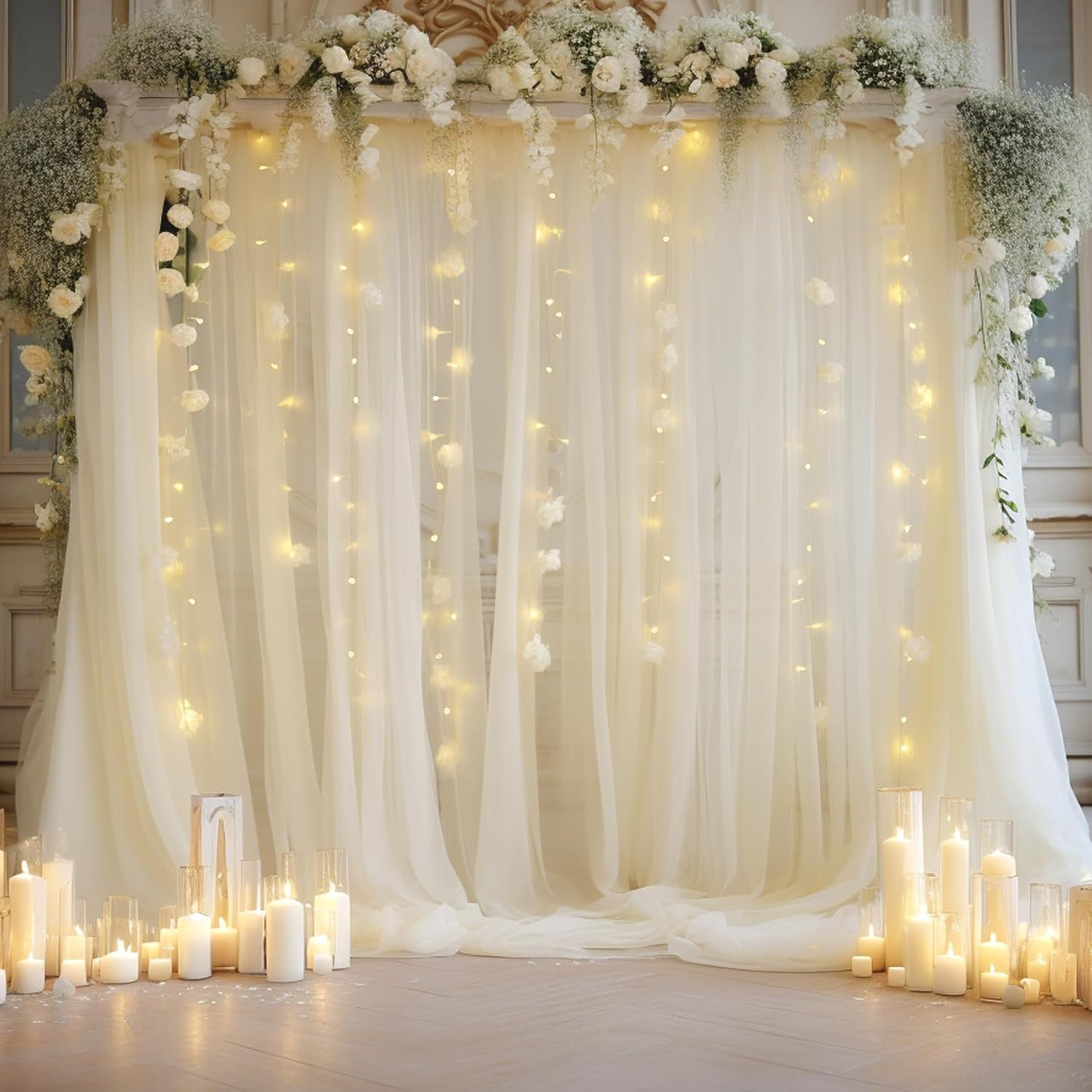 مجموعة خلفية من التول للزفاف،  - مراجعة Decor Lighting Pack وسعره