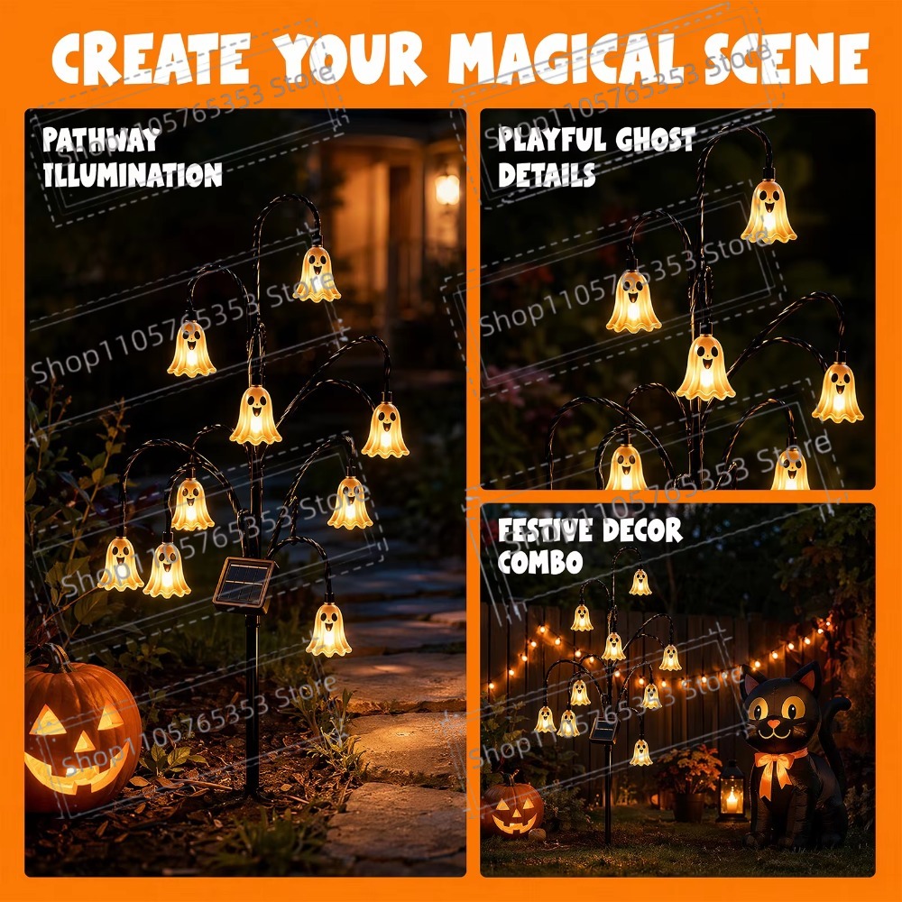 فانوس شمسي للهالوين، أضواء حدي - مراجعة Lighting Tree Decor وسعره