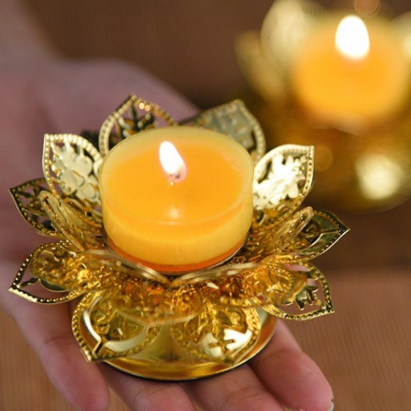 حامل شمعة الشاي بتصميم زهرة ال - مراجعة Vintage Lighting Decor وسعره